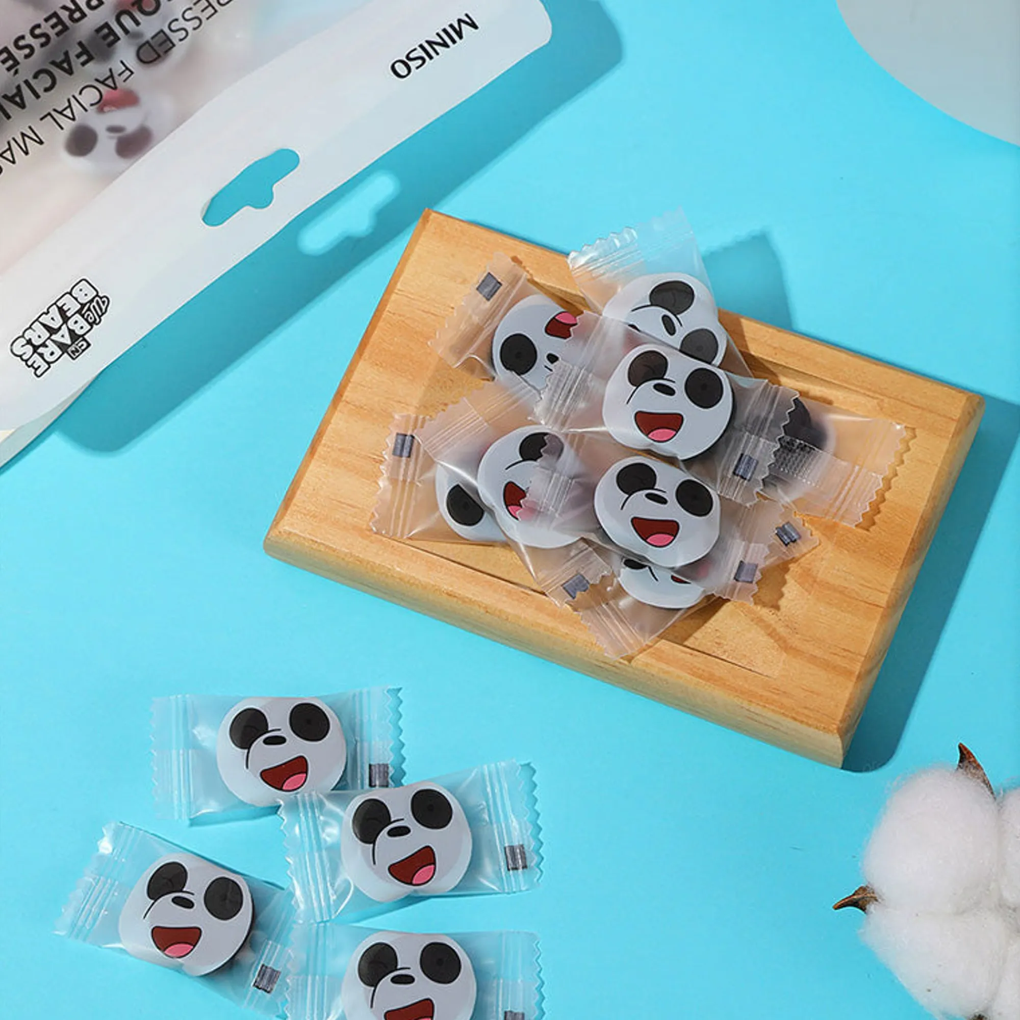 40 Maschere Facciali Nere Di We Bare Bears*MINISO Best