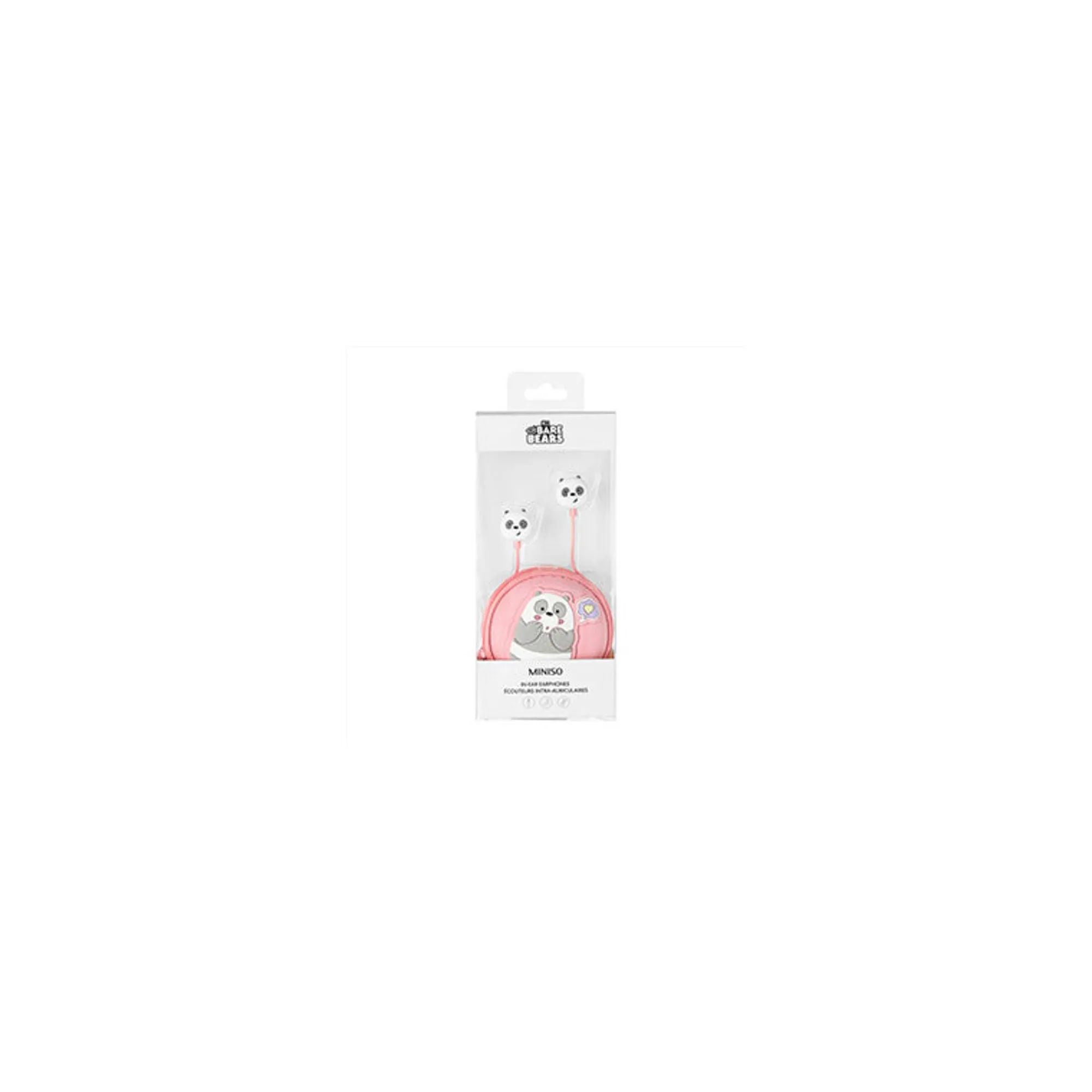 Auricolari Panda Di We Bare Bears Rosa*MINISO Best