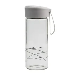 Borraccia In Vetro Grigia*MINISO Outlet