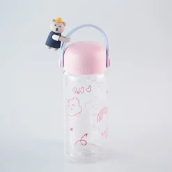 Borraccia In Vetro Little Bear Rosa (400Ml)*MINISO Best