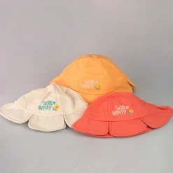 Kids Bucket Hat A Forma Di Fiore Color Ocra*MINISO Online