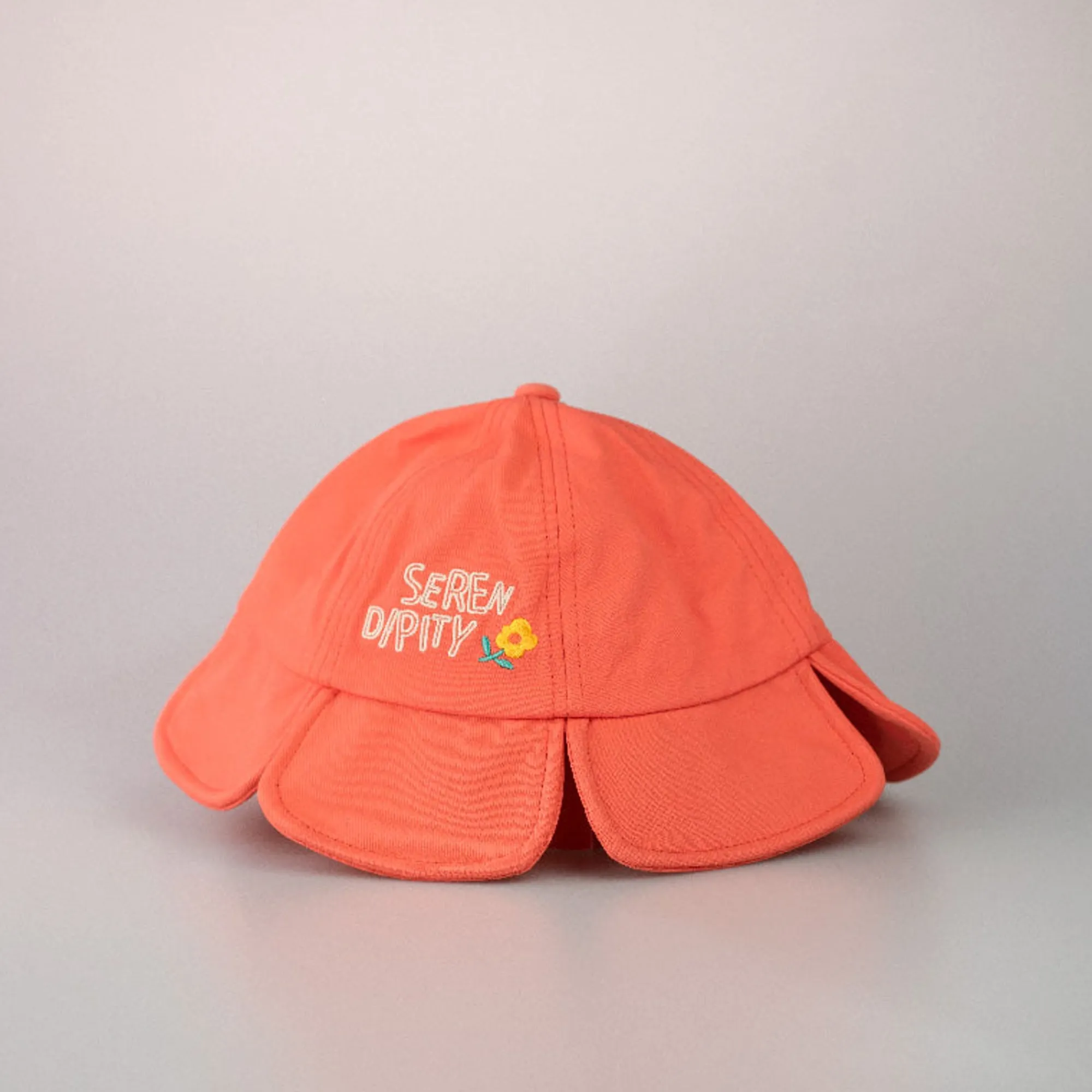 Kids Bucket Hat A Forma Di Fiore Color Corallo*MINISO Clearance