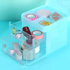 Organizer Sanrio Azzurro Da Scrivania Con Cassettini*MINISO