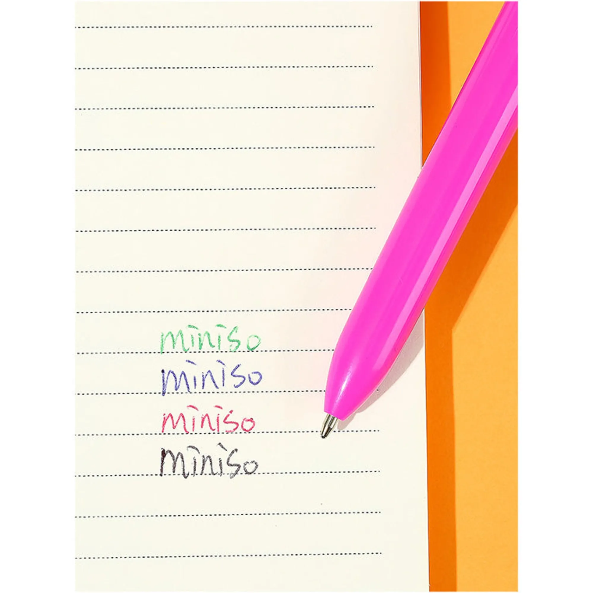 Penna Con 4 Colori Impugnatura Rosa*MINISO New