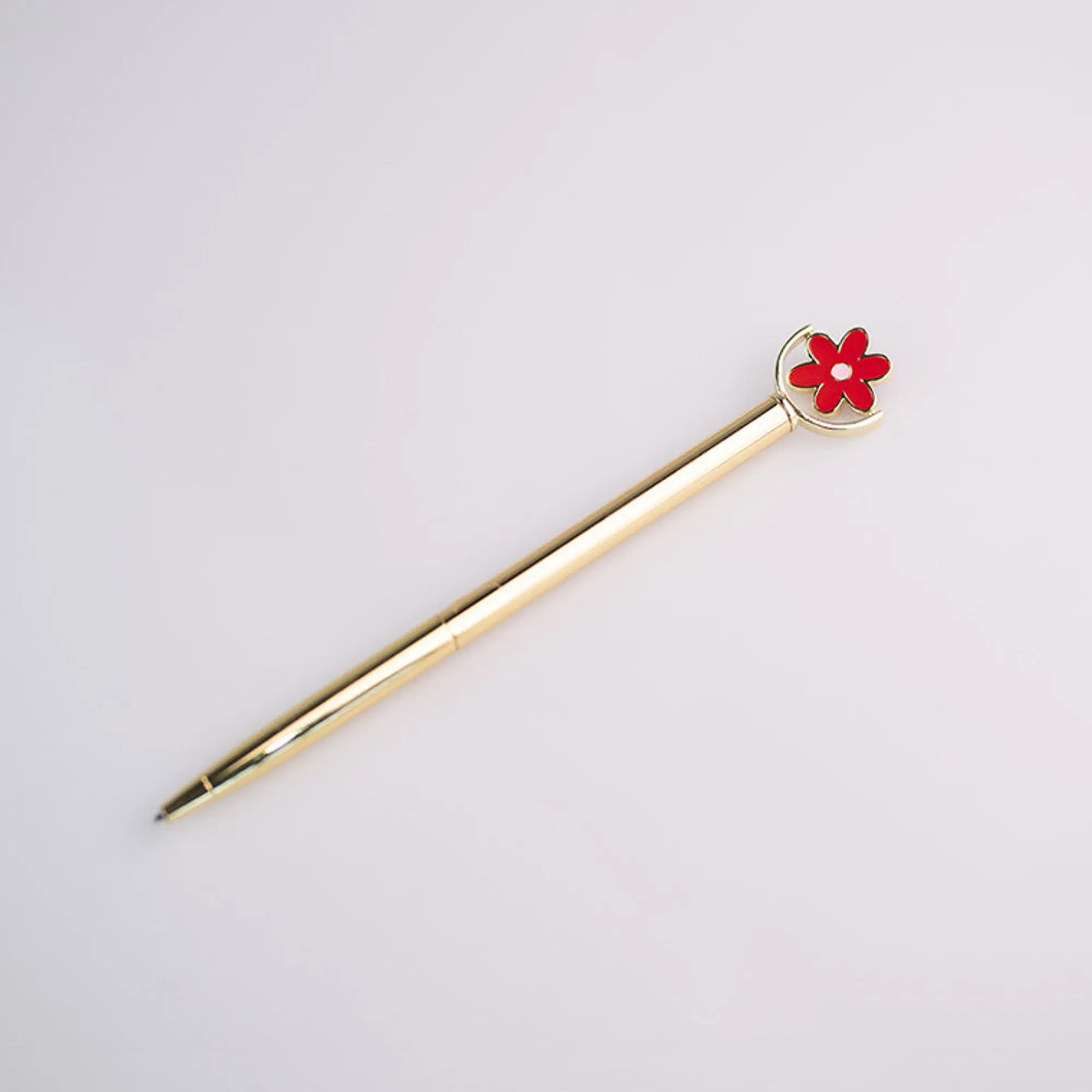 Penna Oro Con Fiore Mobile*MINISO Best