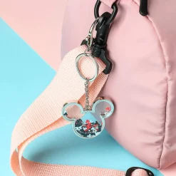 Portachiavi Mickey Mouse Glitterato Argento*MINISO Outlet