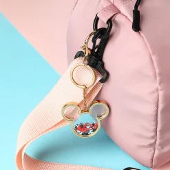 Portachiavi Mickey Mouse Glitterato Oro*MINISO New