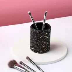 Set Di Pennelli Per Il Trucco Con Contenitore Nero*MINISO