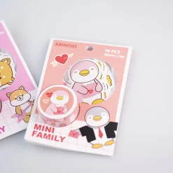 Set Nastro Adesivo E Stickers - Mini Family (1Pz)*MINISO Best