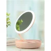 Specchio Rosa Da Tavolo Girevole A 360° Con Led*MINISO Hot
